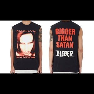 Justin Bieber / Marilyn Manson cut off tank